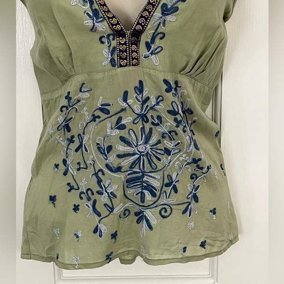 Bohemian Halter top Embroidered size small Boho Festival Summer Beachy Night Out - Picture 3 of 7